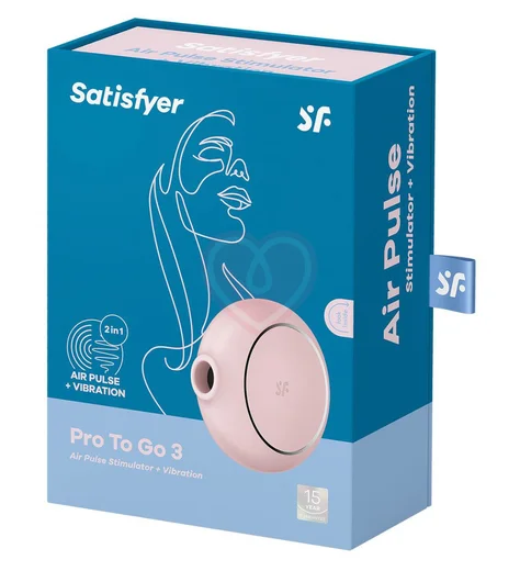 Круглый вакуумный вибростимулятор Satisfyer Pro To Go 3 розовый фото 2