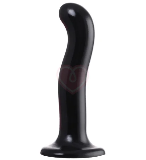 Фаллоимитатор с изгибом и присоской Strap-on-me S чёрный 16,5 см фото 5