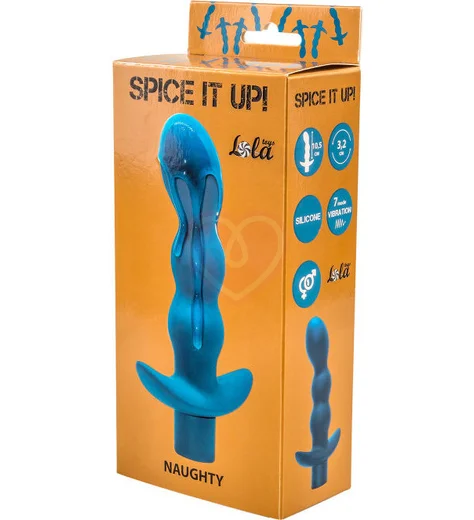 Анальный стимулятор c вибрацией Spice It Up Naughty бирюзовый фото 3