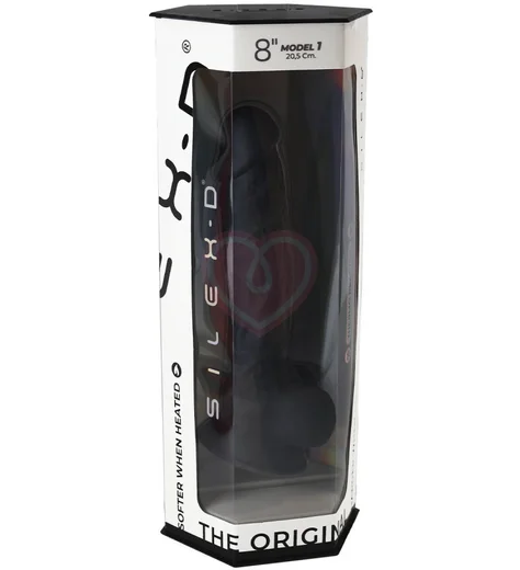 Реалистичный фаллоимитатор Silexd Model 1 20 см чёрный фото 6