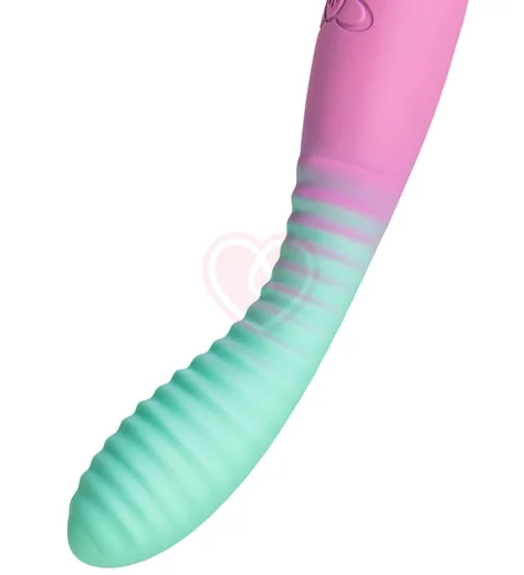 Гибкий вибратор с анатомическим изгибом Flovetta Azalia мятно-розовый фото 5