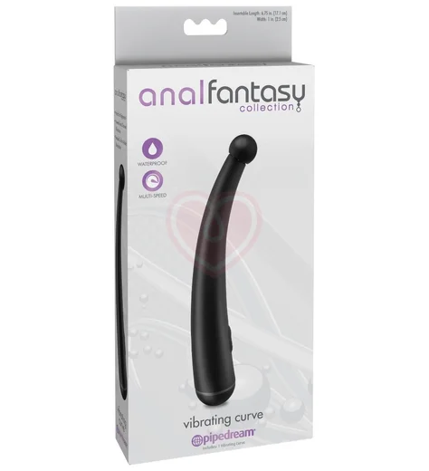 Анальный стимулятор с вибрацией Pipedream Vibrating Curve чёрный фото 2
