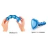 Рельефный фаллоимитатор Strap-On-Me Dildo Plug Balls размер L 15 см голубой фото 4