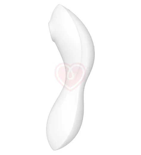 Вибратор с вакуумной стимуляцией Satisfyer Curvy Trinity 5+ и приложением белый фото 3