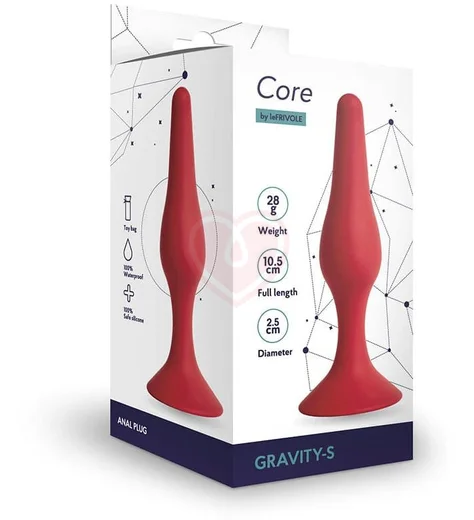 Маленькая анальная пробка Gravity Le Frivole вишнёвого цвета фото 3