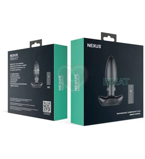 Анальная вибропробка с пультом Nexus Beat черная фото 5