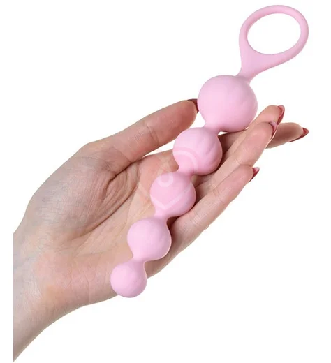Набор из 2 анальных цепочек Satisfyer Beads голубая и розовая фото 3