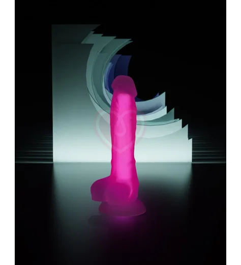 Светящийся в темноте розовым фаллоимитатор Beyond Tony Glow 14,5 см фото 3