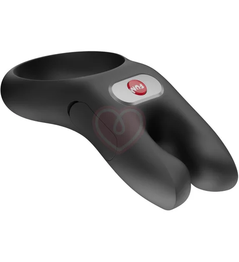 Виброкольцо Fun Factory Nos с двумя кончиками для стимуляции чёрное фото 3