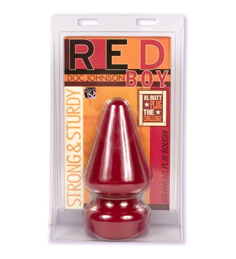 Огромная анальная пробка Red Boy красная фото 2
