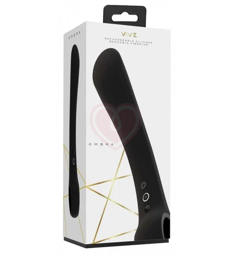 Гибкий вибратор Vive Ombra чёрный фото 3