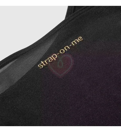 Боди-пояс кольцом для страпона Strap-On-Me Harness Body Signature чёрный фото 4