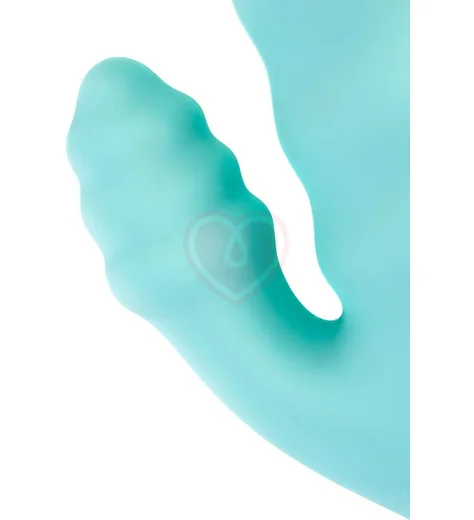 Вибратор-кролик с ребристым рельефом Flovetta Flax голубой фото 5