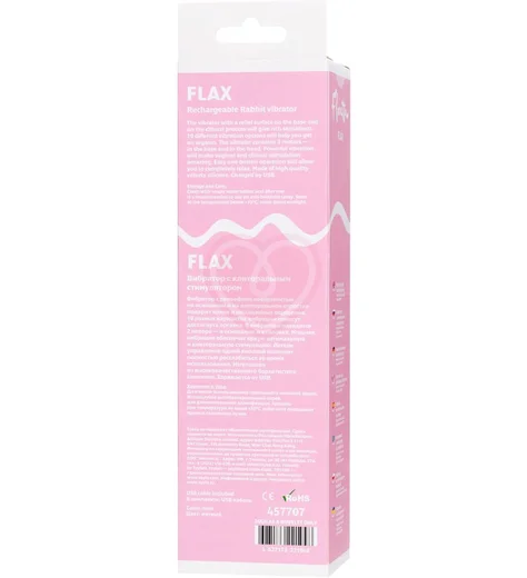 Вибратор-кролик с ребристым рельефом Flovetta Flax голубой фото 10