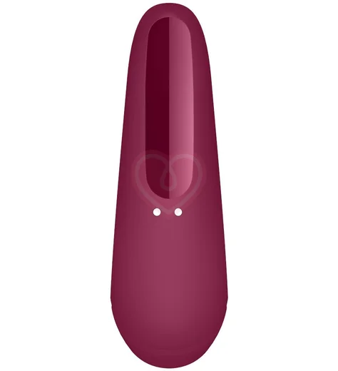 Вакуумный стимулятор с приложением Satisfyer Curvy 1+ бордовый фото 4