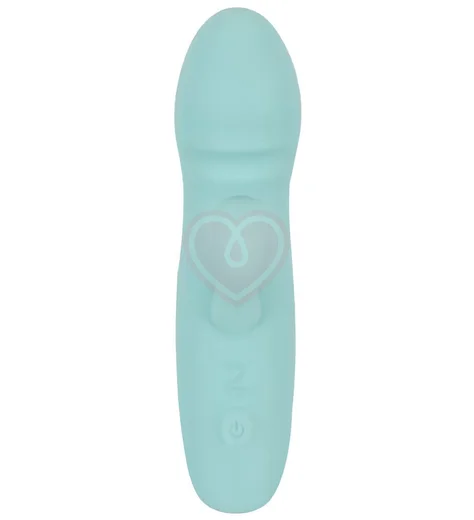 Вибратор Cuties Rabbit с клиторальным кончиком бирюзовый фото 3