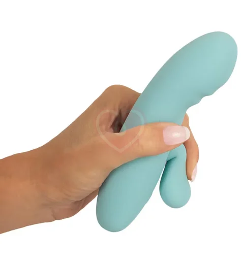 Вибратор Cuties Rabbit с клиторальным кончиком бирюзовый фото 5