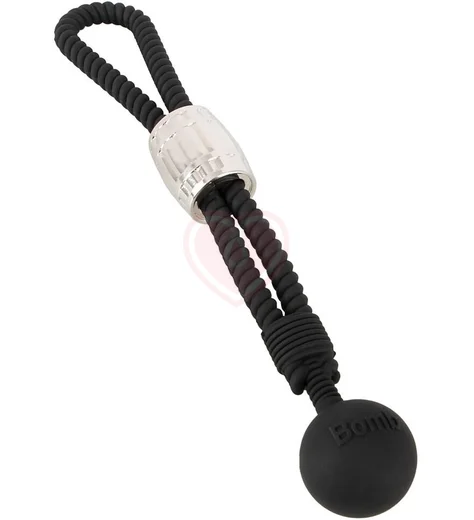 Эрекционное лассо с шариком-утяжелителем Heavy Rope чёрное фото 8