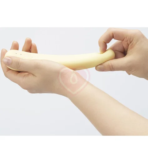 Нереалистичный гибкий вибратор Iroha Fit Mikazuki жёлтый фото 5