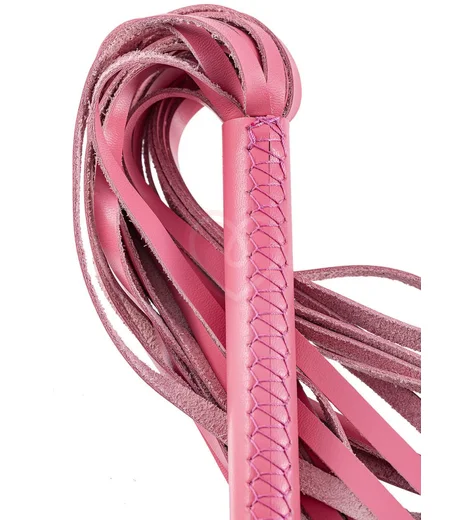 Кожаная плеть Pecado розовая фото 4
