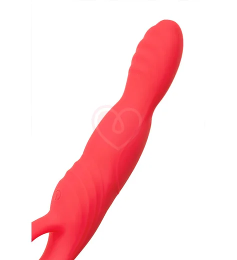 Вибратор для зоны G с двигающейся головкой Flovetta Carnation персик фото 4