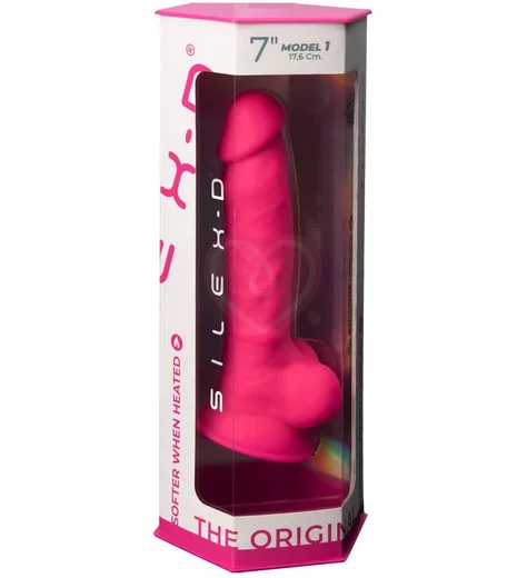 Реалистичный фаллоимитатор Silexd Model 1 17 см фуксия фото 5