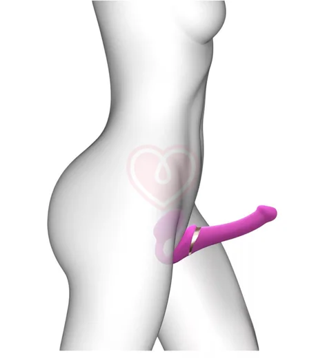 Безремневой страпон с вакуумной стимуляцией и пультом Strap-On-Me Multi Orgasm M розовый фото 9