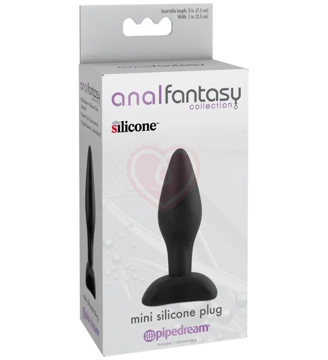 Анальная пробка Mini Silicone Plug мини чёрная фото 2