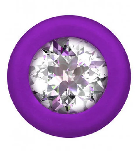 Анальная цепочка с кристаллом Emotions Chummy фиолетовая фото 3