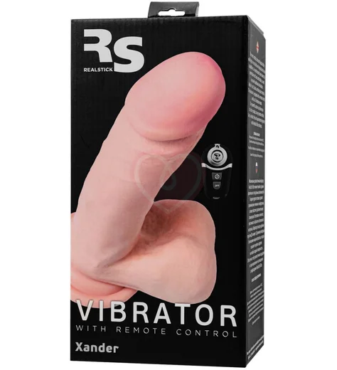 Реалистичный вибратор на присоске с пультом RealStick Elite Vibro 20 см телесный фото 7