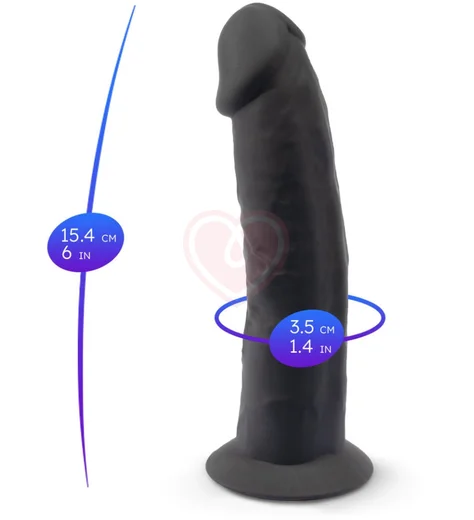 Реалистичный фаллоимитатор Silexd Model 2 15 см чёрный фото 4