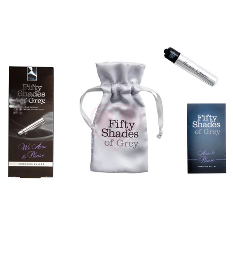 Мини-вибратор '50 оттенков серого' We Aim to Please Vibrating Bullet серебряный фото 2