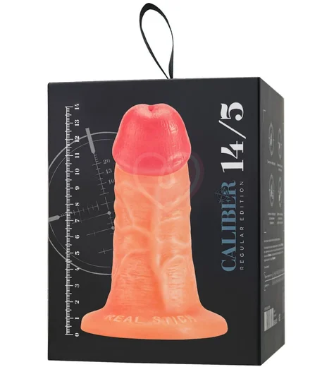 Реалистичный фаллоимитатор на присоске RealStick Caliber 14-5 телесный фото 3