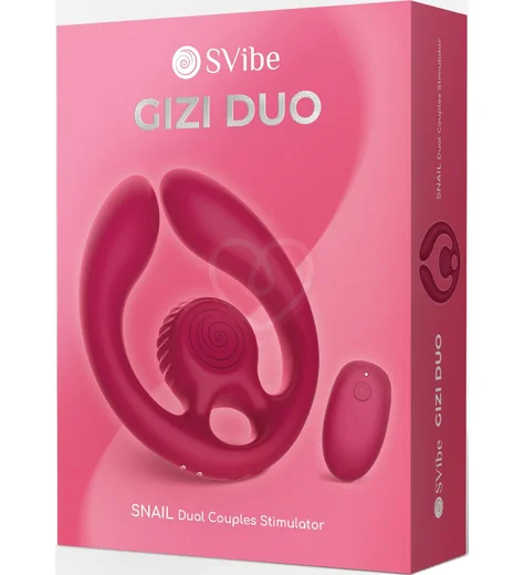 Двойной вибратор с дистанционным управлением SVibe Snail Gizi Duo бордовый фото 9