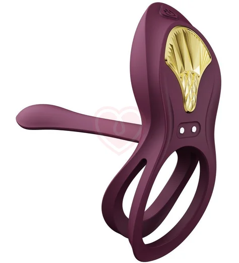 Эрекционное кольцо с вибрацией и пультом дистанционного управления Zalo Bayek фиолетовое фото 6