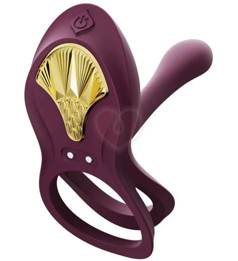 Эрекционное кольцо с вибрацией и пультом дистанционного управления Zalo Bayek фиолетовое фото 7