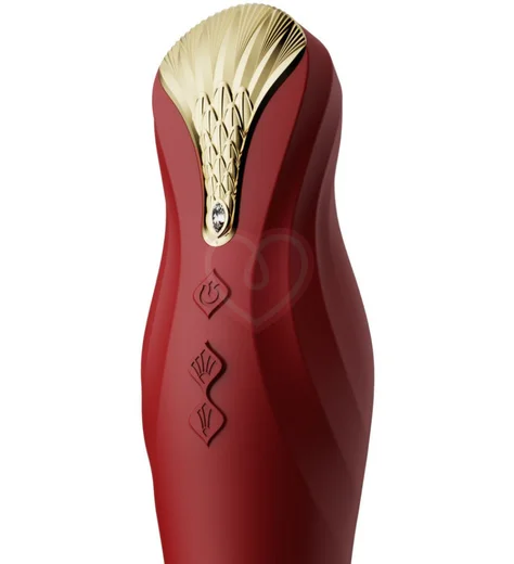 Пульсирующий вибратор с дистанционным управлением Zalo King красный фото 5