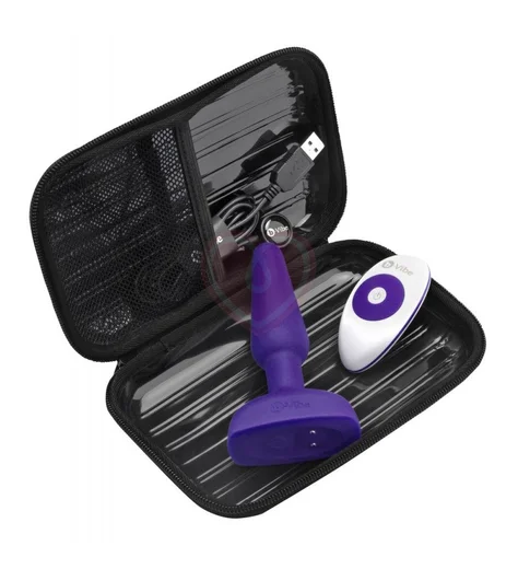 Анальная вибропробка b-Vibe trio с 3 моторчиками фиолетовая фото 3