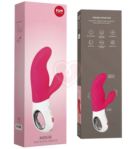 Вибратор со стимулятором клитора и точки G Fun Factory MiSS Bi розовый фото 4