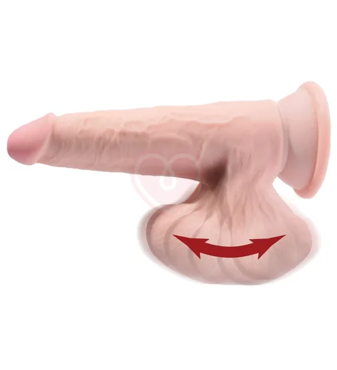 Фаллоимитатор с увеличенной мошонкой King Cock Plus 8 Triple Density 24,5 см фото 3