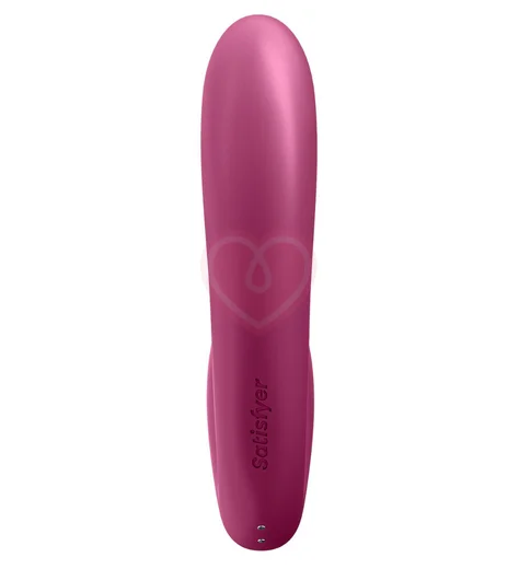 Гибкий вибратор с вакуумным стимулятором и приложением Satisfyer Sunray бордовый фото 3
