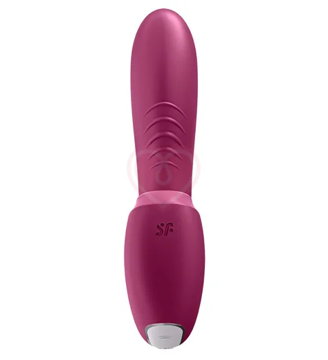 Гибкий вибратор с вакуумным стимулятором и приложением Satisfyer Sunray бордовый фото 4