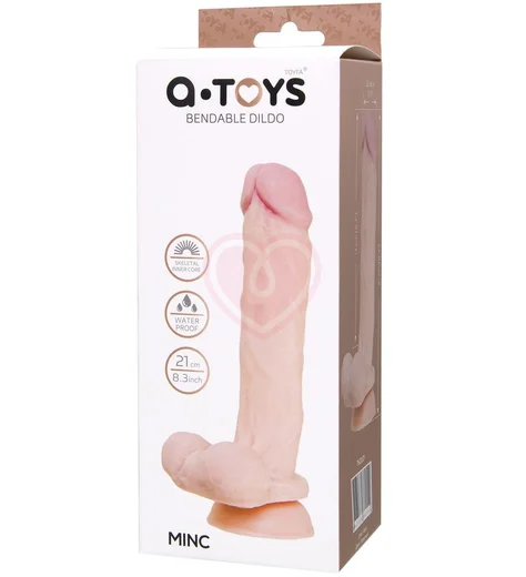 Реалистичный гибкий фаллоимитатор на присоске A-Toys by Toyfa Minc телесный фото 5