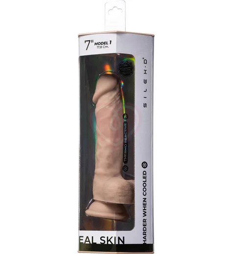 Реалистичный фаллоимитатор на присоске Silexd Model 1 Real Skin телесный 18 см фото 4
