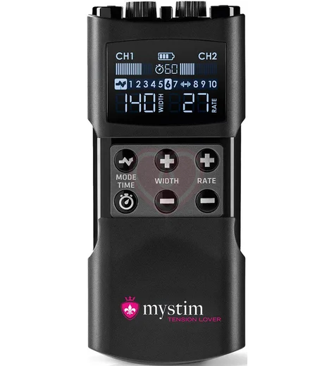 Электростимулятор Mystim Tension Lover 2 с цифровым управлением чёрный фото 3