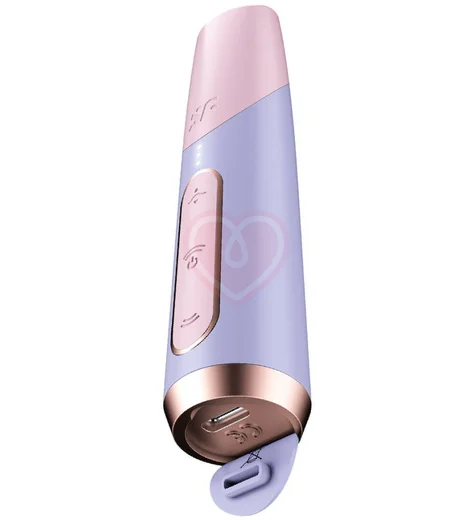 Вакуумно-волновой клиторальный стимулятор помада Satisfyer Bold Kiss розово-фиолетовый фото 4