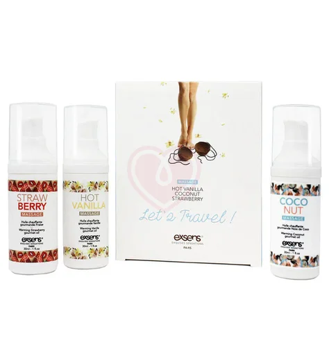 Набор из 3 разогревающих массажных гелей Exsens Let's Travel! фото 2