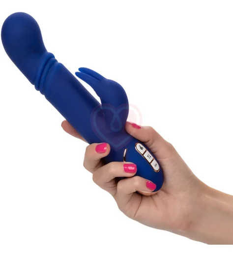 Вибратор-кролик с пульсацией и нагревом Signature Heated Thrusting G Rabbit синий фото 5