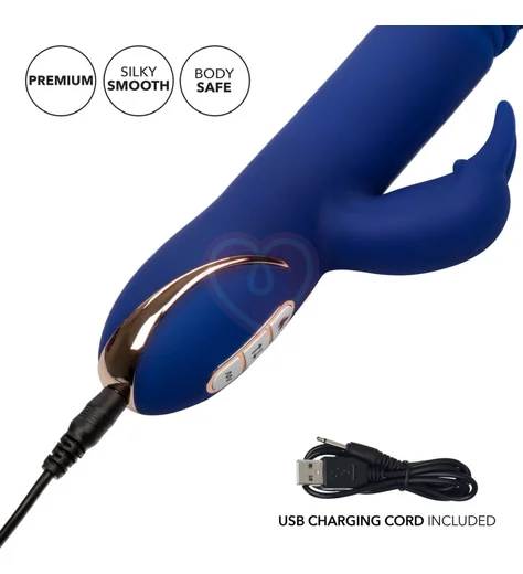 Вибратор-кролик с пульсацией и нагревом Signature Heated Thrusting G Rabbit синий фото 7