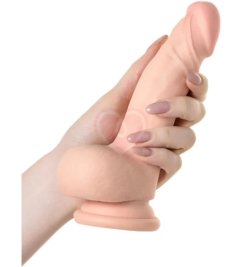 Реалистичный вибратор на присоске с пультом RealStick Elite Vibro 18 см телесный фото 5